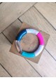 Bracelet GEORGES rose fluo, bleu canard et tursuoise