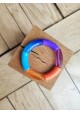 !!! NEW !!! Bracelet GEORGES bleu, violet et orange fluo