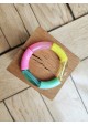 !!! NEW !!! Bracelet GEORGES rose bubblegum, jaune et turquoise