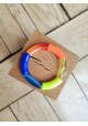 !!! NEW !!! Bracelet GEORGES bleu roi, orange et jaune fluo