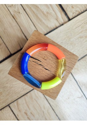 !!! NEW !!! Bracelet GEORGES bleu roi, orange et jaune fluo