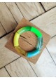 !!! NEW !!! Bracelet GEORGES jaune, turquoise et vert