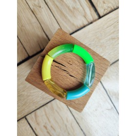 Bracelet GEORGES jaune, turquoise et vert