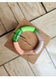 !!! NEW !!! Bracelet GEORGES vert pomme, saumon et nude