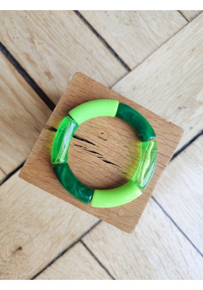 !!! NEW !!! Bracelet GEORGES vert fluo translucide