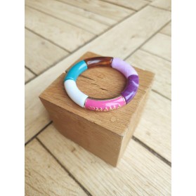 Bracelet GEORGES "Mama" violet, rose et bleu