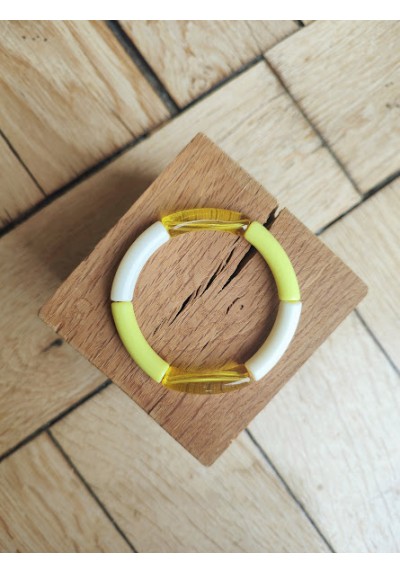 !!! NEW !!! Bracelet GEORGETTE jaune translucide