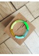 !!! NEW !!! Bracelet GEORGETTE jaune, vert d'eau et vert fluo