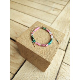 Bracelet MARIE - rose et turquoise