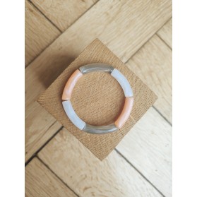 !!! NEW !!! Bracelet GEORGETTE gris et rose marbré