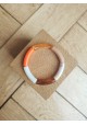 !!! NEW !!! Bracelet GEORGETTE orange translucide et taupe