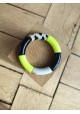 !!! NEW !!! Bracelet GEORGES léopard noir et jaune fluo