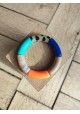 !!! NEW !!! Bracelet GEORGES léopard, bleu et orange