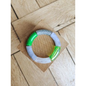 !!! NEW !!! Bracelet GEORGES vert et gris glitter