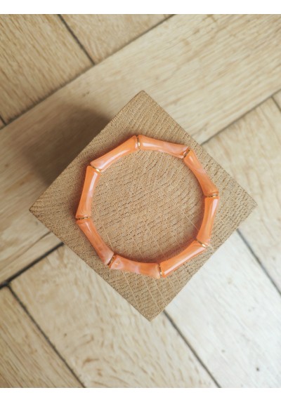 Bracelet GIGI orange marbré