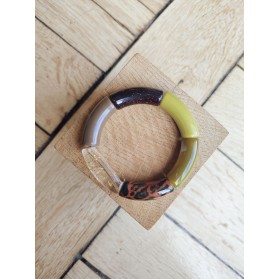 !!! NEW !!! Bracelet GEORGES glitter café noir et kaki