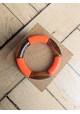 Bracelet GEORGES bicolore orange et marron