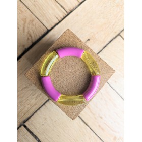 Bracelet GEORGES bicolore rose et jaune