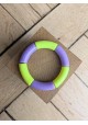 Bracelet GEORGES bicolore jaune fluo et parme