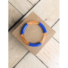 Bracelet GEORGETTE bicolore bleu roi et orange