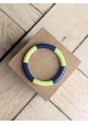 Bracelet GEORGETTE bicolore bleu roi et jaune