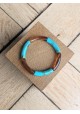 Bracelet GEORGETTE bicolore turquoise et marron