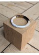 Bracelet GEORGETTE "Mama" beige et noir