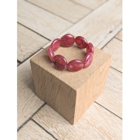 Bracelet TANYA rouge marbré