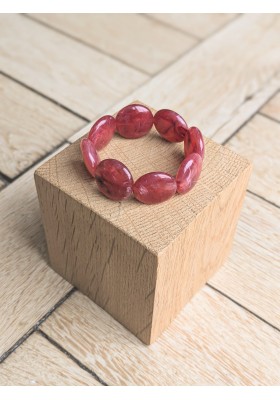 Bracelet TANYA rouge marbré