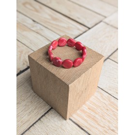 Bracelet TABATHA rouge marbré