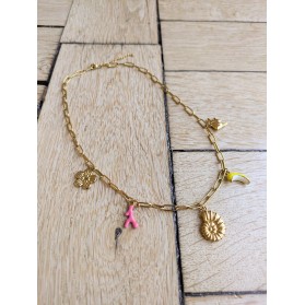 Collier GRIGRI corail et banane