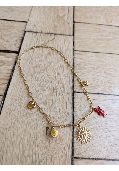 Collier GRIGRI homard et citron