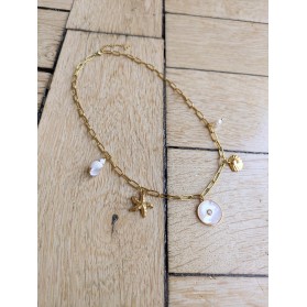 Collier GRIGRI nacre et doré