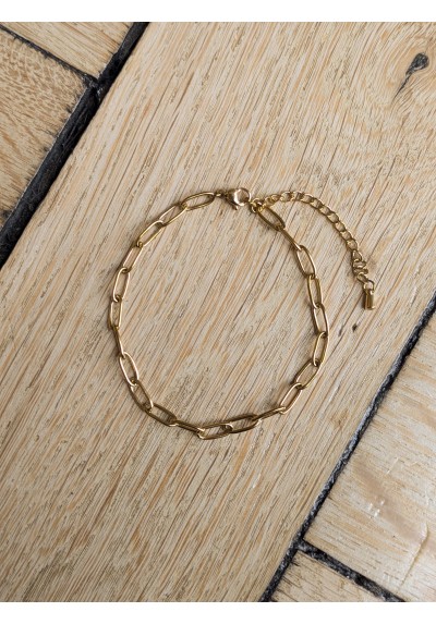 Chaîne dorée trombone pour bracelet