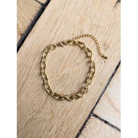 Chaîne dorée maille striée pour BRACELET