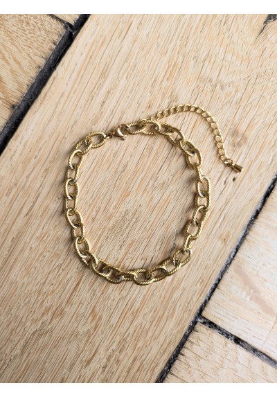 Chaîne dorée maille striée pour BRACELET