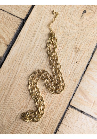 Chaîne dorée maille striée pour COLLIER