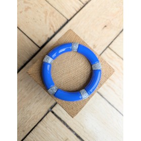 Bracelet GEORGES bleu roi argent