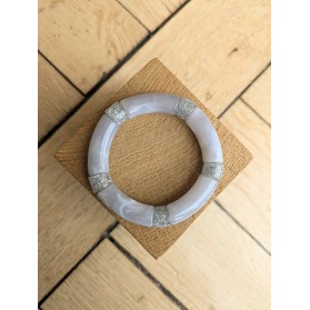 Bracelet GEORGES gris marbré argent