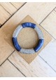 Bracelet GEORGES bicolore glitrter argent bleu marine