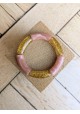 Bracelet GEORGES bicolore glitter doré vieux rose