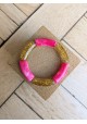 Bracelet GEORGES bicolore glitter doré rose marbré