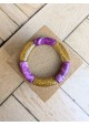 Bracelet GEORGES bicolore glitter doré violet marbré