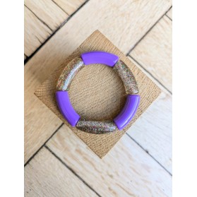 Bracelet GEORGES bicolore glitter multicolore violet