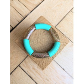 Bracelet GEORGES bicolore glitter multicolore turquoise