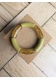 Bracelet GEORGES bicolore glitter doré kaki