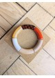 !!! NEW !!! Bracelet GEORGES terracotta, beige et léopard ambré