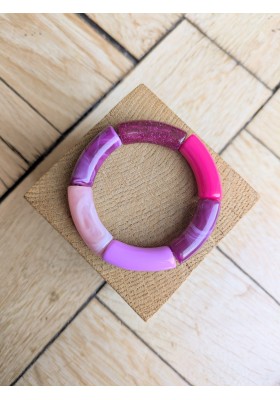 !!!! NEW !!! Bracelet GEORGES violet et rose fuchsia glitter