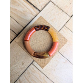 !!! NEW !!! Bracelet GEORGES terracotta léopard ambré