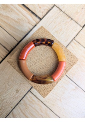 !!! NEW !!! Bracelet GEORGES terracotta léopard ambré